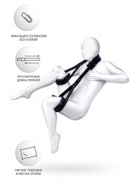 Черные кожаные стропы для фиксации Anonymo - ToyFa - купить с доставкой в Бердске