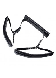 Черные кожаные стропы для фиксации Anonymo - ToyFa - купить с доставкой в Бердске