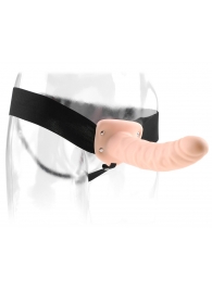 Полый страпон 8  Hollow Strap-On телесного цвета - 19 см. - Pipedream - купить с доставкой в Бердске