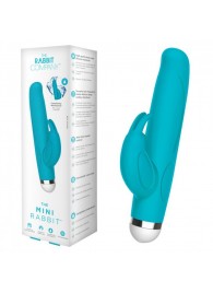 Голубой вибратор-кролик The Mini Rabbit - 13,9 см. - The Rabbit Company