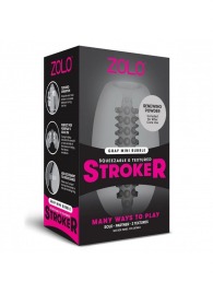 Серый двусторонний мастурбатор MINI BUBBLE - Zolo - в Бердске купить с доставкой