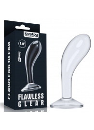 Прозрачный стимулятор простаты Flawless Clear Prostate Plug - 15 см. - Lovetoy - в Бердске купить с доставкой
