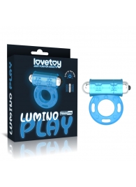 Голубое, светящееся в темноте эрекционное виброкольцо Lumino Play Vibrating Penis Ring - Lovetoy - в Бердске купить с доставкой