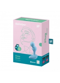 Голубой анальный вибростимулятор Deep Driver - 11,2 см. - Satisfyer - в Бердске купить с доставкой