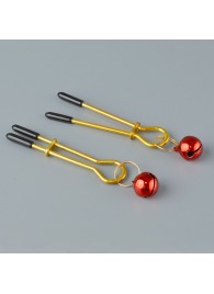 Золотистые зажимы с колокольчиками Gold - Sitabella - купить с доставкой в Бердске