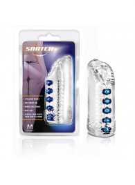 Прозрачный мастурбатор-вагина с 5 стимулирующими бусинами Snatch - Blush Novelties - в Бердске купить с доставкой