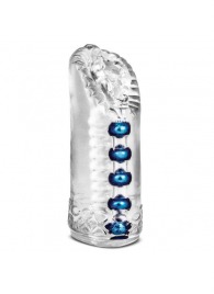 Прозрачный мастурбатор-вагина с 5 стимулирующими бусинами Snatch - Blush Novelties - в Бердске купить с доставкой