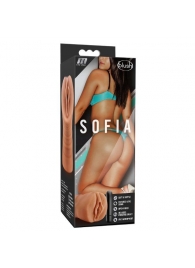 Мастурбатор-вагина цвета карамели Sofia с вибрацией - Blush Novelties - в Бердске купить с доставкой