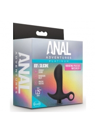 Черный анальный вибратор Silicone Vibrating Prostate Massager 01 - 10,8 см. - Blush Novelties - в Бердске купить с доставкой