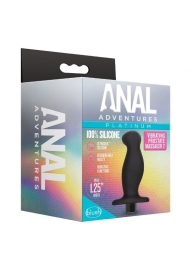 Черный анальный вибромассажёр Silicone Vibrating Prostate Massager 02 - 10,8 см. - Blush Novelties - в Бердске купить с доставкой