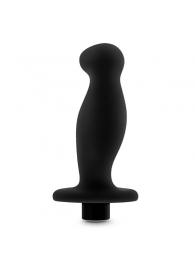Черный анальный вибромассажёр Silicone Vibrating Prostate Massager 02 - 10,8 см. - Blush Novelties - в Бердске купить с доставкой