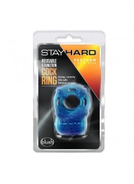 Голубое эрекционное виброкольцо Reusable 5 Function Cock Ring - Blush Novelties - в Бердске купить с доставкой