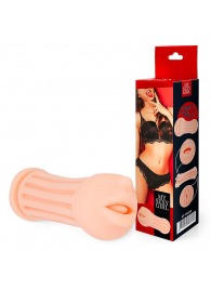 Двусторонний мастурбатор - ротик и вагина - Bior toys - в Бердске купить с доставкой