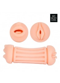 Двусторонний мастурбатор - ротик и вагина - Bior toys - в Бердске купить с доставкой