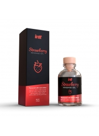 Массажный гель с ароматом клубники Strawberry - 30 мл. - INTT - купить с доставкой в Бердске