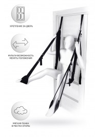 Черные секс-качели на дверь Anonymo №0505 - ToyFa - купить с доставкой в Бердске