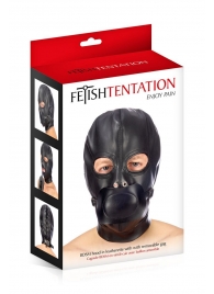 Маска-шлем с прорезями для глаз и регулируемым кляпом - Fetish Tentation - купить с доставкой в Бердске