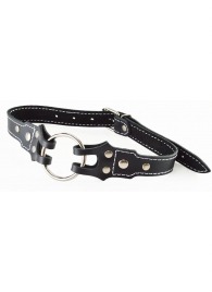 Кляп-рамка на ремешках с контрастной строчкой - Sitabella - купить с доставкой в Бердске