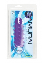 Закрытая фиолетовая насадка с пупырышками SAMURAI PENIS SLEEVE PURPLE - 14,5 см. - NMC - в Бердске купить с доставкой