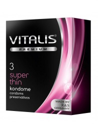 Ультратонкие презервативы VITALIS PREMIUM super thin - 3 шт. - Vitalis - купить с доставкой в Бердске