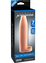 Телесная насадка Real Feel Enhancer XL - 17 см. - Pipedream - в Бердске купить с доставкой