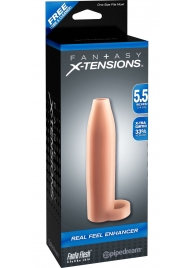 Насадка-расширитель с кольцом для подхвата мошонки Real Feel Enhancer - 14 см. - Pipedream - в Бердске купить с доставкой