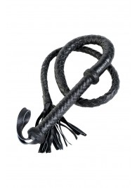 Длинный кожаный кнут с хлопушками на конце - ToyFa - купить с доставкой в Бердске