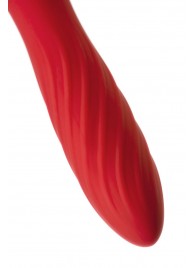 Красно-черный двусторонний вибромассажер Black Red - 21 см. - ToyFa