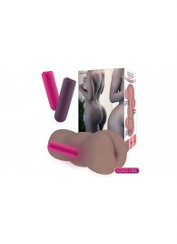 Коричневый вибромастурбатор-анус TONGGGO-Black Angel Auto - KOKOS - в Бердске купить с доставкой