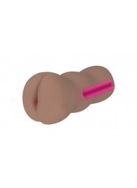 Коричневый вибромастурбатор-анус TONGGGO-Black Angel Auto - KOKOS - в Бердске купить с доставкой