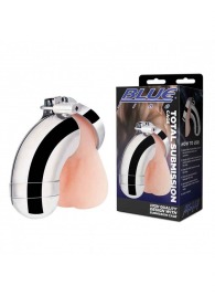 Серебристая сплошная клетка для фаллоса Total Submission Cage - BlueLine - купить с доставкой в Бердске