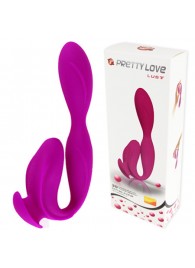 Перезаряжаемый вибромассажер с клиторальной стимуляцией - 21 см. - Baile