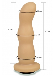 Телесная рельефная насадка Harness - 14,2 см. - LOVETOY (А-Полимер) - купить с доставкой в Бердске