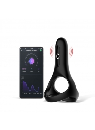 Черное виброкольцо Magic Motion Rise с подхватом мошонки - Magic Motion - в Бердске купить с доставкой