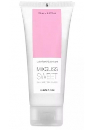 Смазка на водной основе Mixgliss Sweet с ароматом бабл-гам - 70 мл. - Mixgliss - купить с доставкой в Бердске