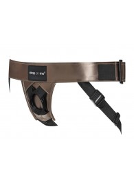 Бронзовый пояс для насадок Curious Harness - Strap-on-me - купить с доставкой в Бердске