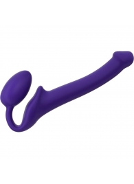 Фиолетовый безремневой страпон Silicone Bendable Strap-On - size S - Strap-on-me - купить с доставкой в Бердске