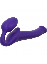Фиолетовый безремневой страпон Silicone Bendable Strap-On - size M - Strap-on-me - купить с доставкой в Бердске