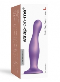 Фиолетовая насадка Strap-On-Me Dildo Plug Curvy size L - Strap-on-me - купить с доставкой в Бердске