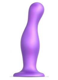 Фиолетовая насадка Strap-On-Me Dildo Plug Curvy size L - Strap-on-me - купить с доставкой в Бердске