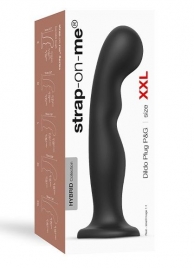 Черная насадка Strap-On-Me Dildo Plug P G size XXL - Strap-on-me - купить с доставкой в Бердске