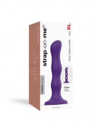 Фиолетовая насадка Strap-On-Me Dildo Geisha Balls size XL - Strap-on-me - купить с доставкой в Бердске