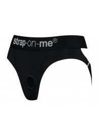 Черные трусики для насадок Heroine Lingerie Harness - size L - Strap-on-me - купить с доставкой в Бердске