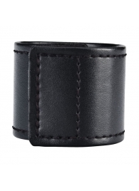 Хомут-утяжка для мошонки из искусственной кожи на липучке VELCRO BALL STRETCHER- 4 см. - BlueLine - в Бердске купить с доставкой