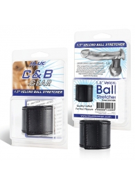 Хомут-утяжка для мошонки из искусственной кожи на липучке VELCRO BALL STRETCHER- 4 см. - BlueLine - в Бердске купить с доставкой