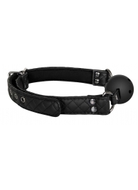 Черный кляп-шарик BALL GAG DIAMOND - Dream Toys - купить с доставкой в Бердске