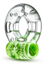 Зеленое эрекционное виброкольцо Arouser Vibrating C-Ring - Blush Novelties - в Бердске купить с доставкой