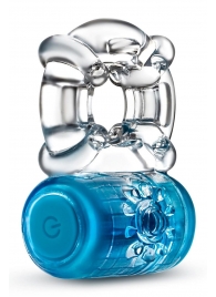 Синее эрекционное виброкольцо One Night Stand Vibrating C-Ring - Blush Novelties - в Бердске купить с доставкой