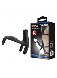 Черная вибронасадка на пенис Vibrating Penis Sling - Baile - в Бердске купить с доставкой