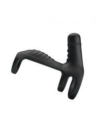 Черная вибронасадка на пенис Vibrating Penis Sling - Baile - в Бердске купить с доставкой